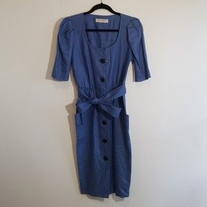 Vintage YSL Yves Saint Laurent Blue Dress